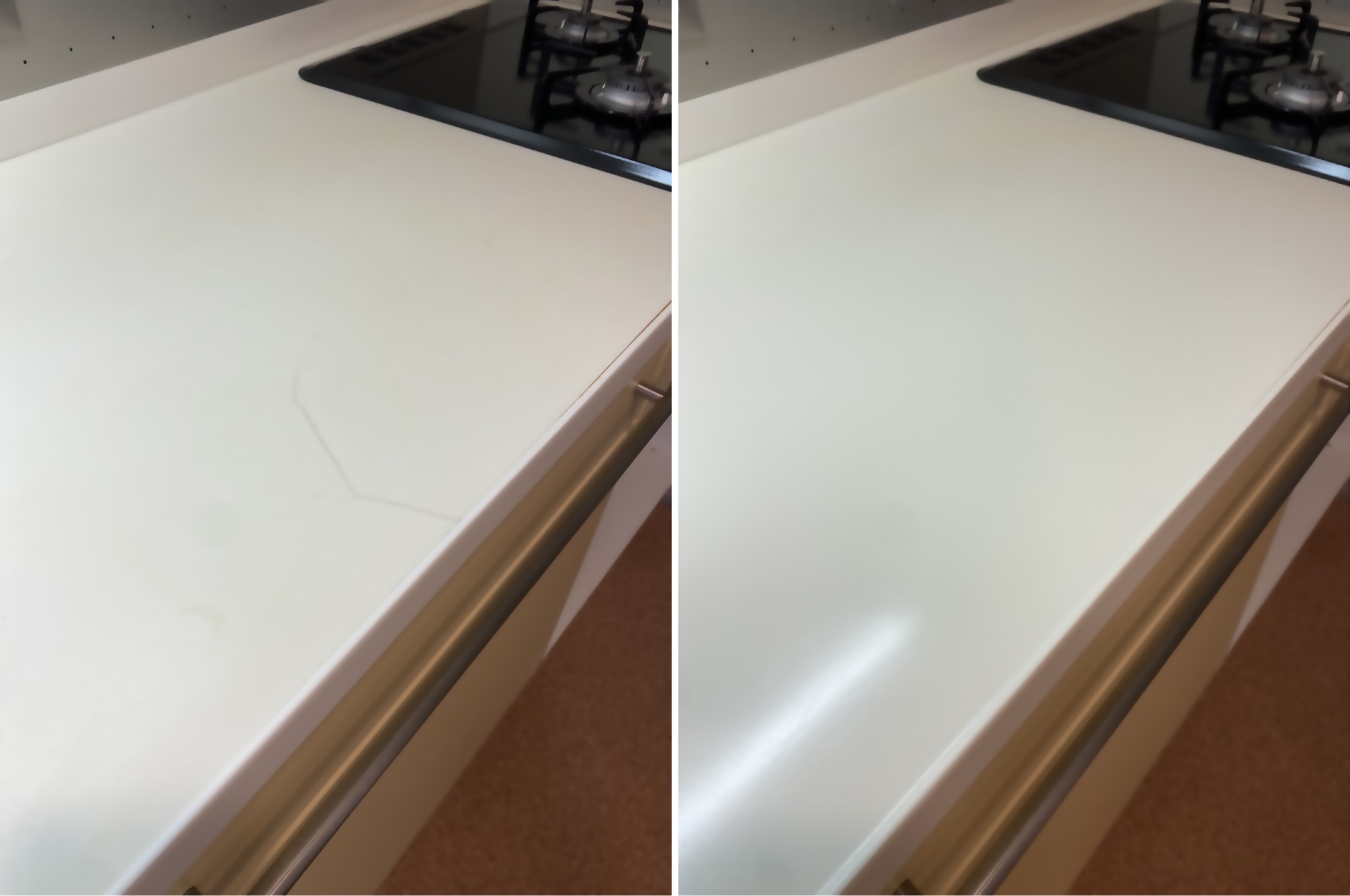 キッチン人工大理石 亀裂補修 / 埼玉県さいたま市桜区