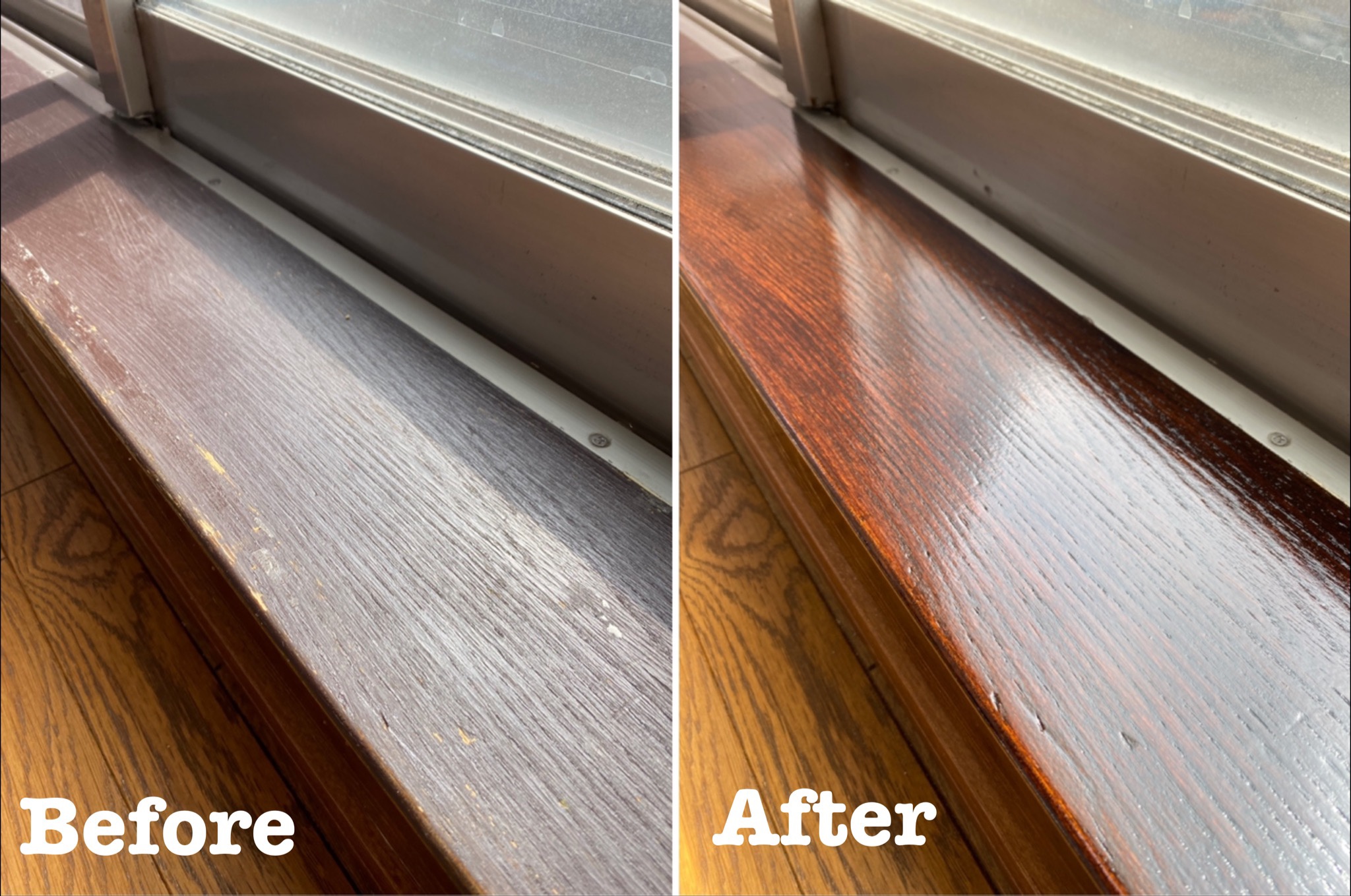 掃き出し窓枠経年劣化補修 / 埼玉県行田市