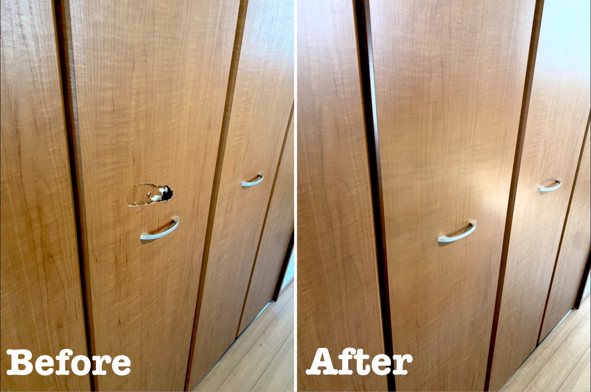 クローゼット扉の穴補修 / 埼玉県川越市