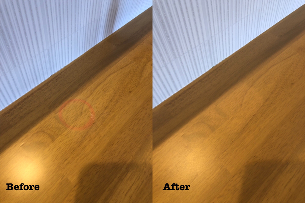 キッチンカウンターのシミ補修 / 埼玉県川口市