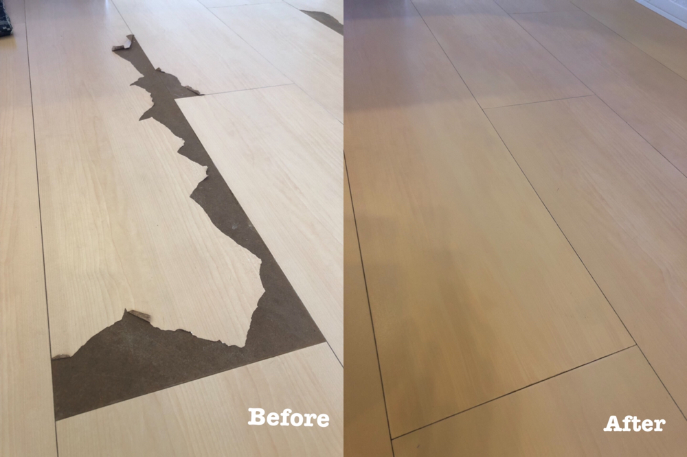 シートフローリングの剥がれ補修 / 埼玉県上尾市
