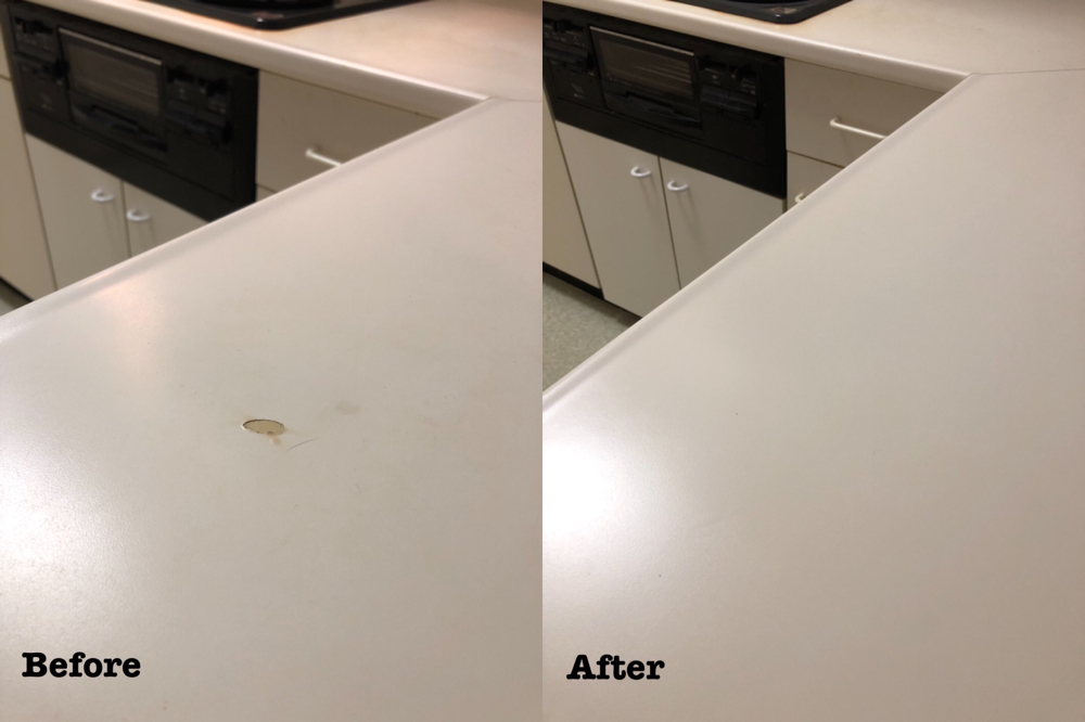 キッチン天板の面材はがれ補修 / 東京都足立区