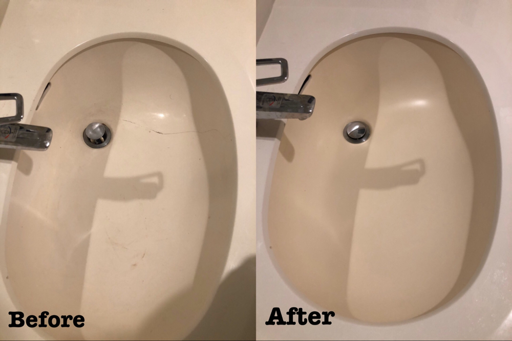 洗面ボウルのヒビ割れ補修 / 埼玉県川越市