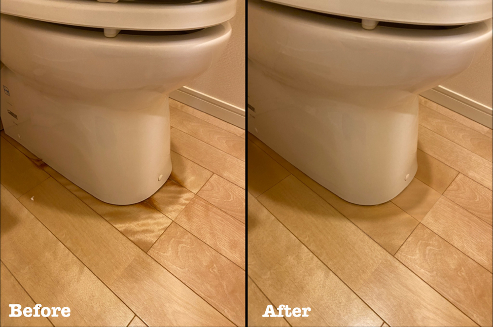 トイレフローリングの補修 / 埼玉県和光市