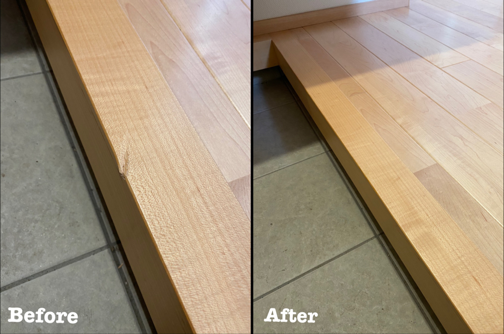 玄関上がり框補修 / 群馬県伊勢崎市