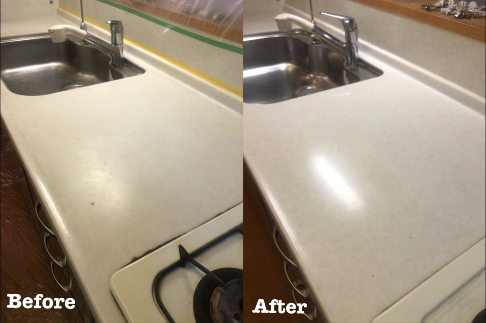 キッチン天板磨き / 埼玉県三郷市