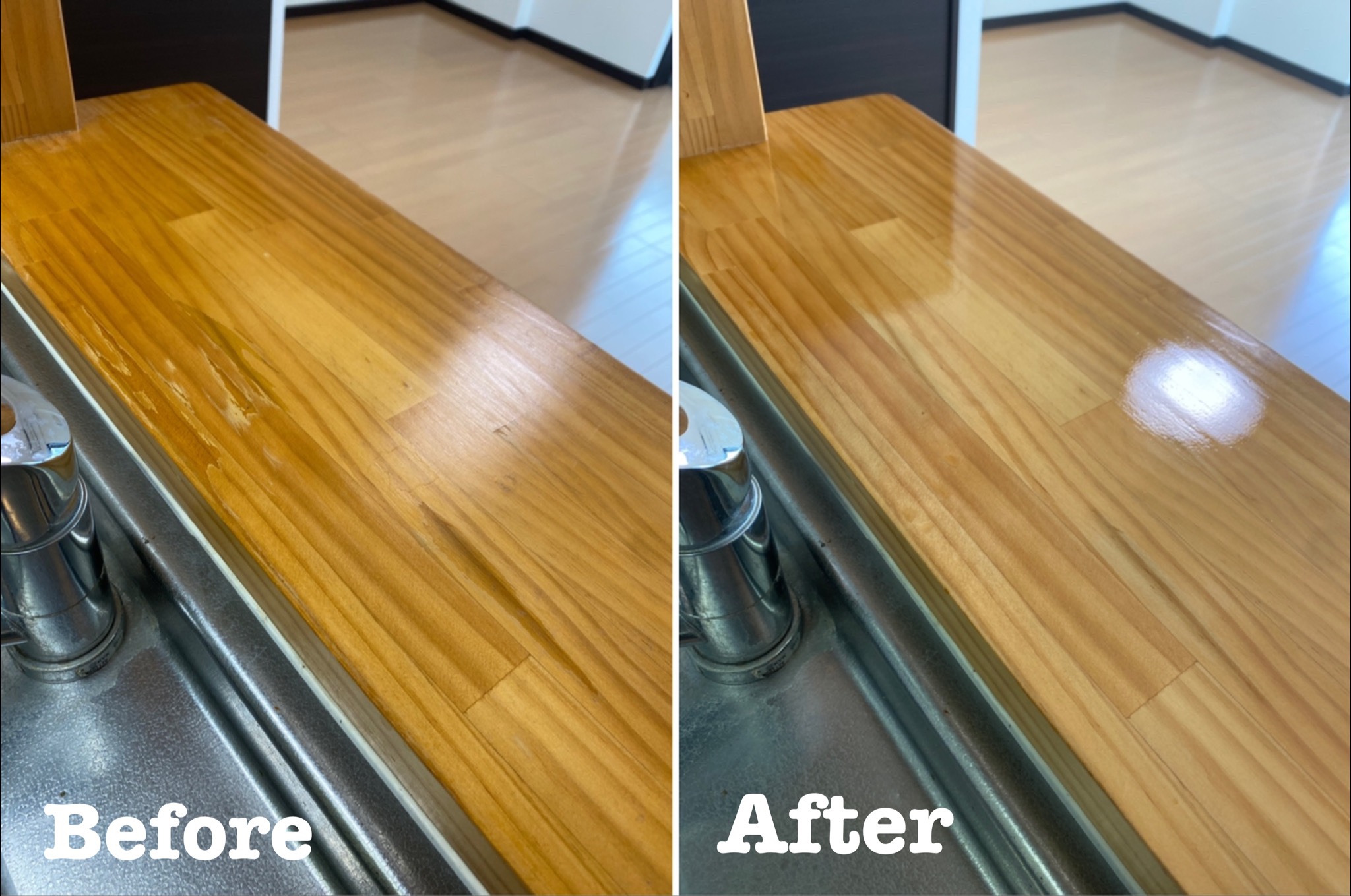 キッチンカウンターの劣化補修 / 東京都足立区