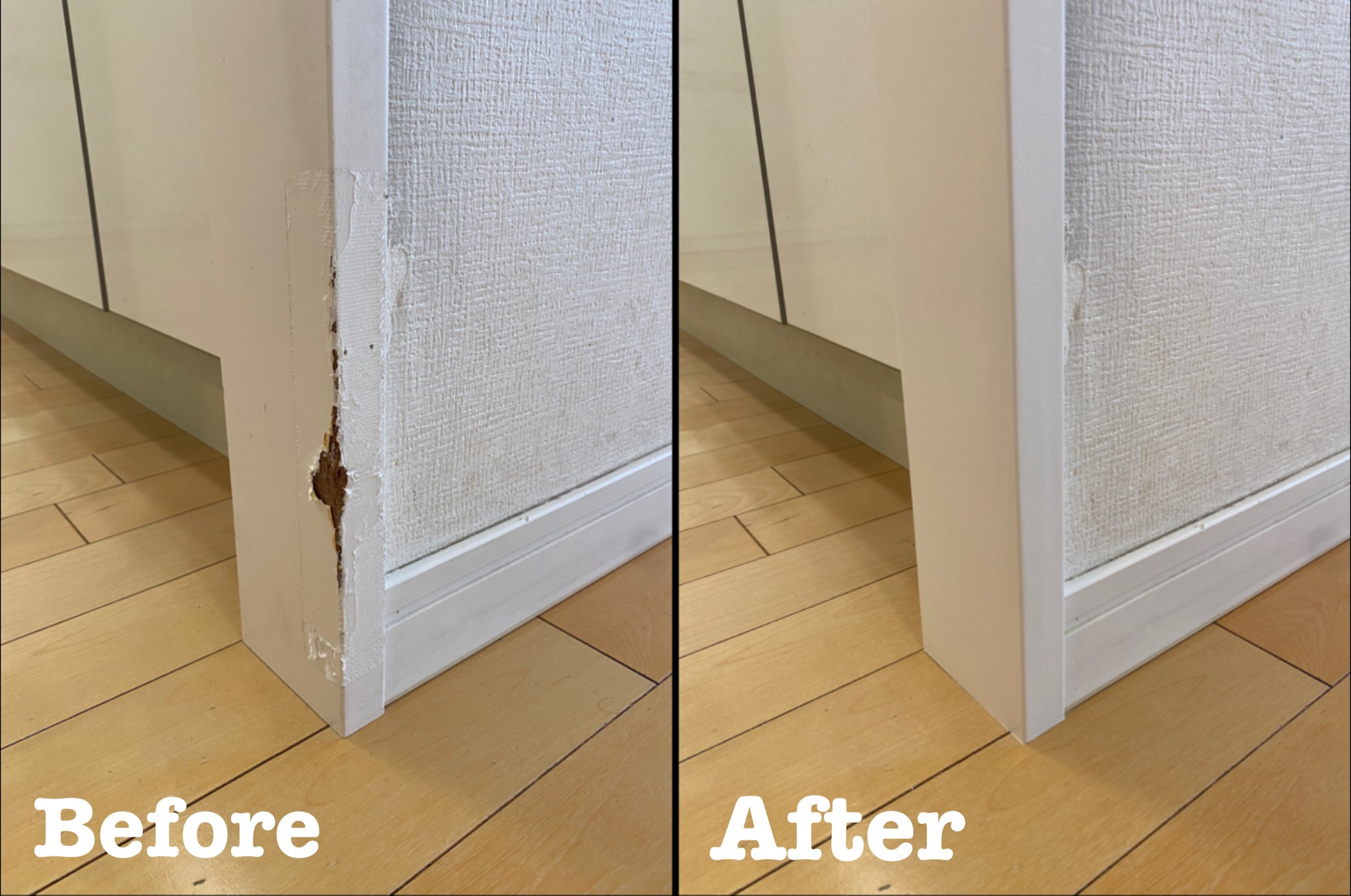 キッチン枠の傷跡リペア / 埼玉県朝霞市