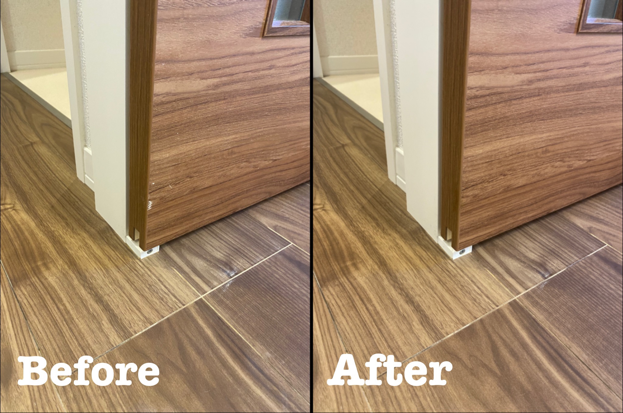 賃貸物件の入居前 建具の傷補修 / 埼玉県幸手市