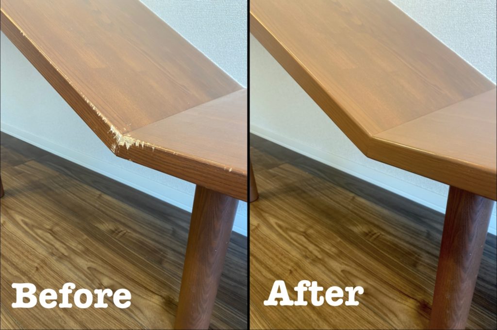 造作カウンター補修ビフォーアフター