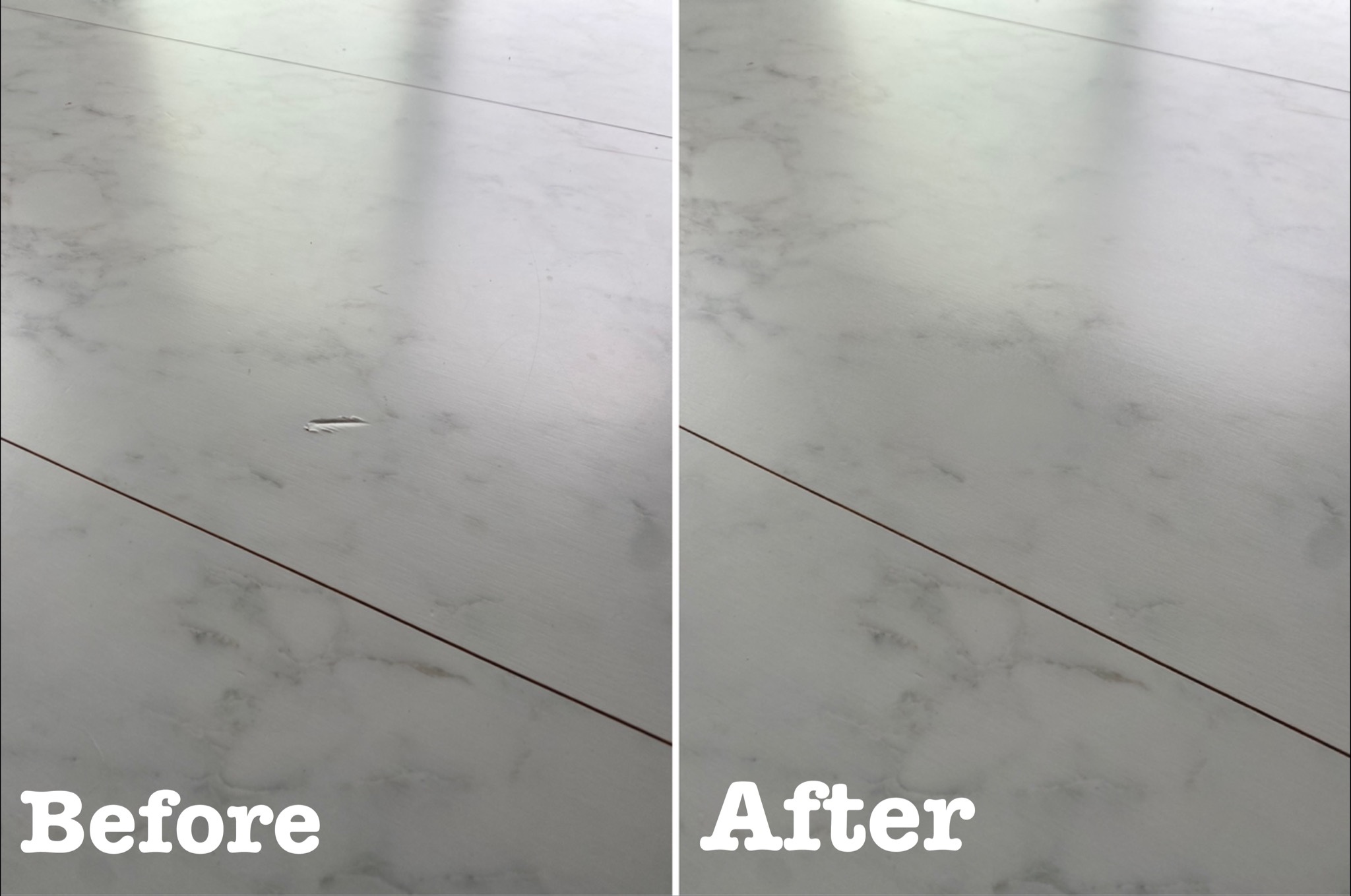 石目調フロアタイルの打痕補修 / 埼玉県さいたま市大宮区