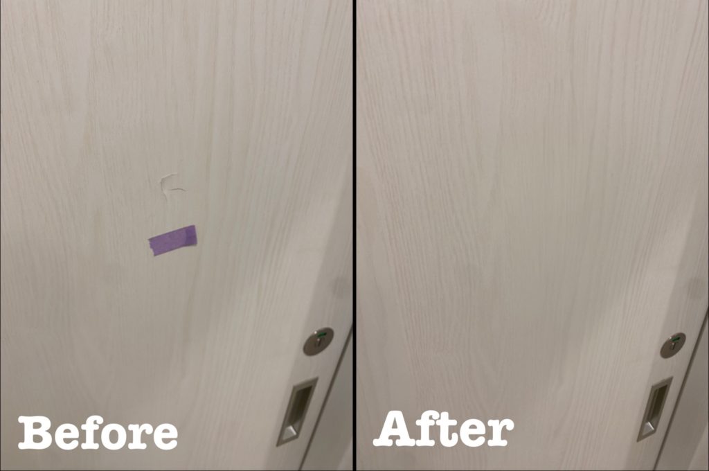 建具陥没補修ビフォーアフター