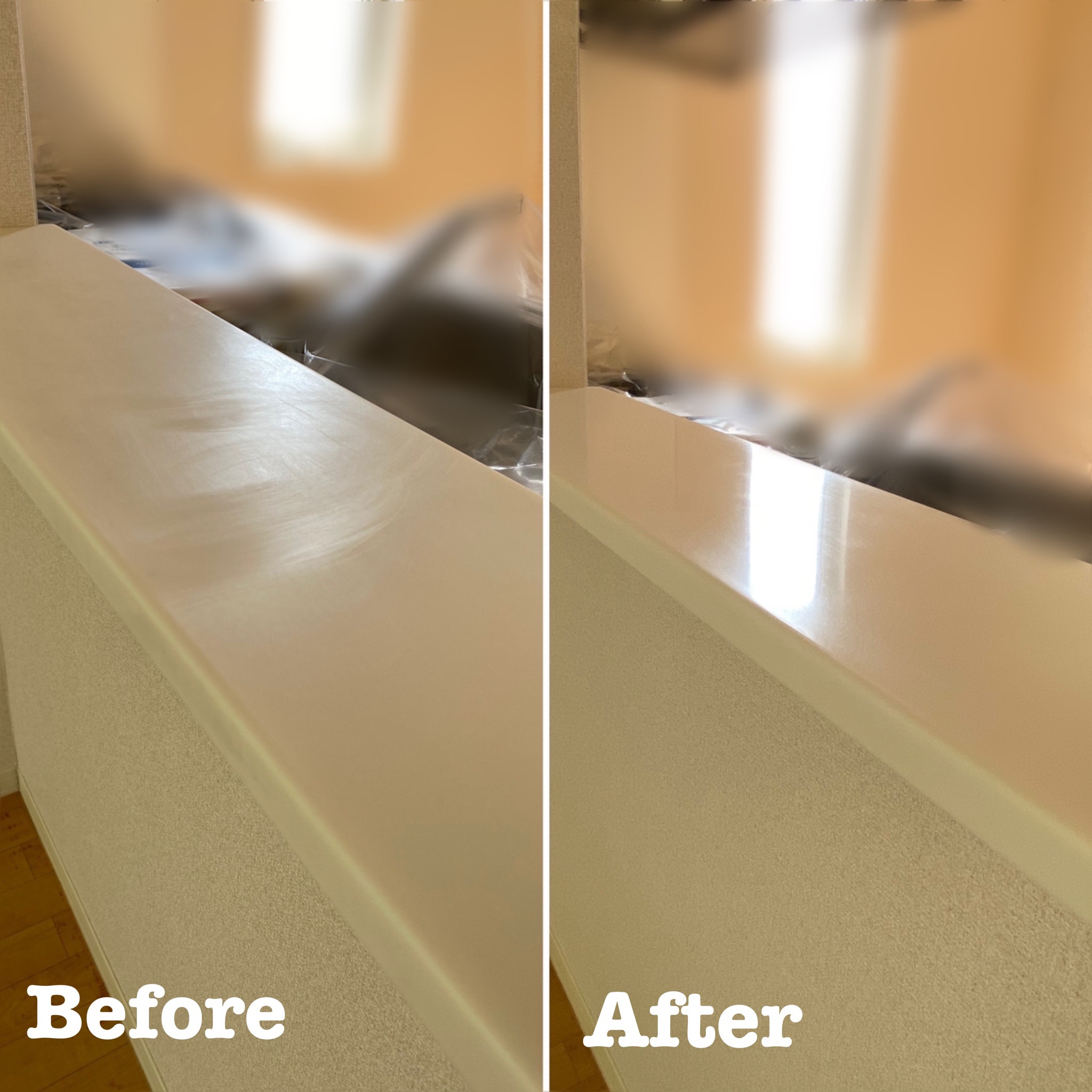 キッチンカウンター天板の擦り傷補修 / 埼玉県上尾市