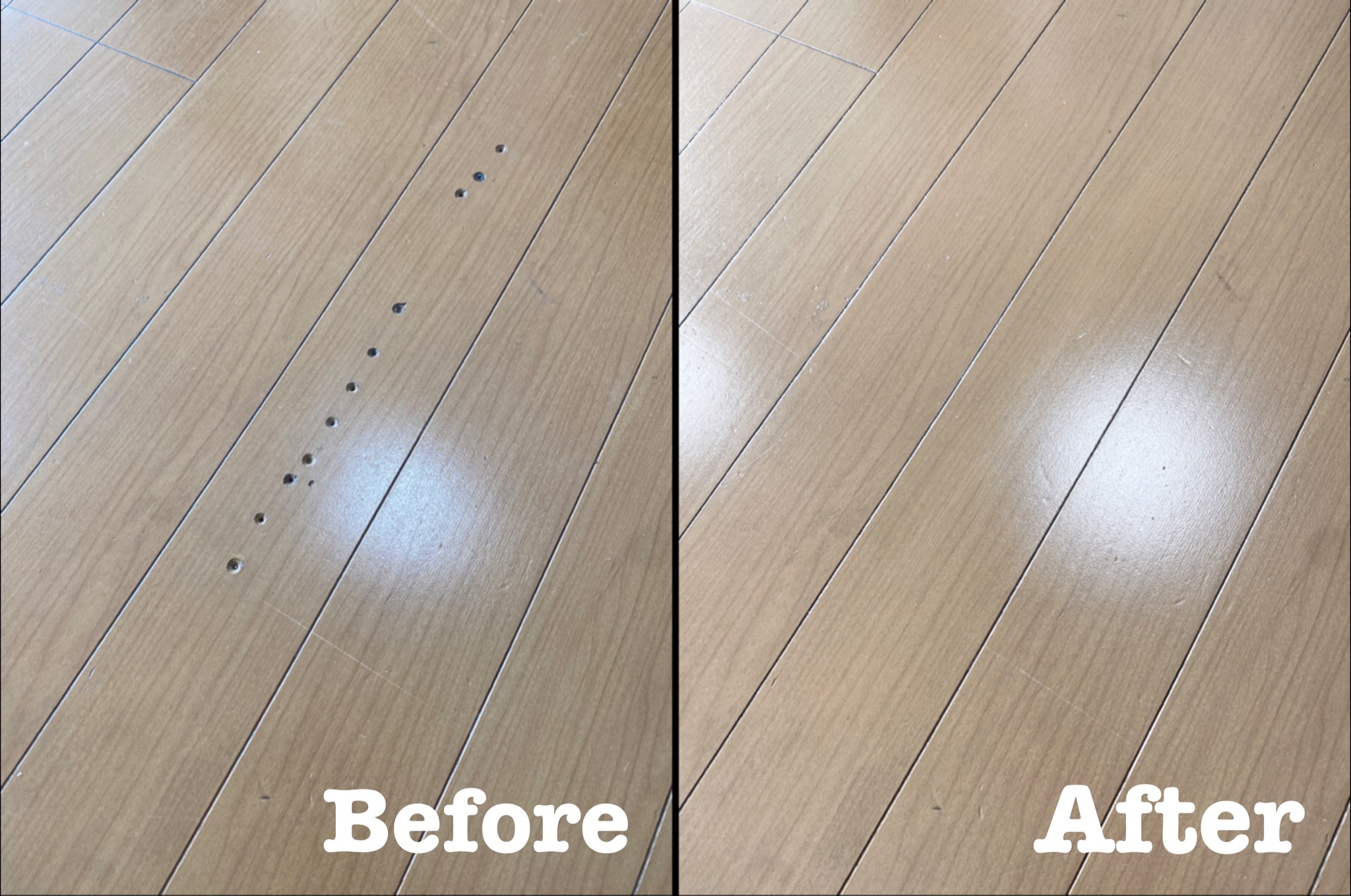 フローリングのビス穴補修 / 埼玉県さいたま市緑区