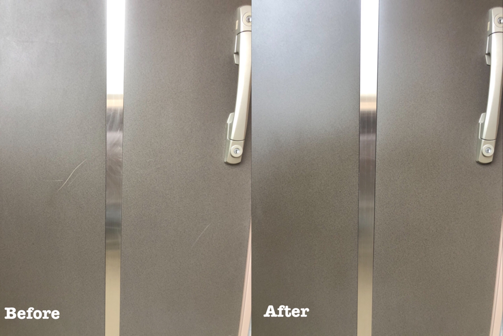 玄関ドアのひっかき傷補修 / 埼玉県桶川市