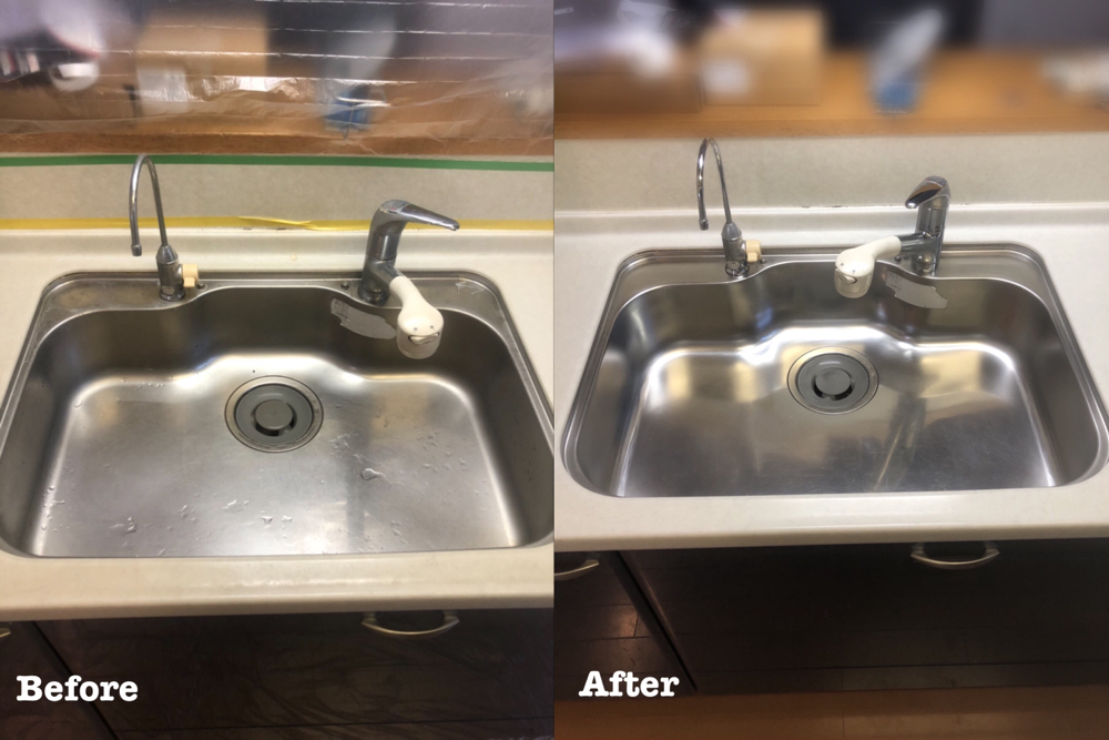 キッチンステンレスシンク曇り補修 / 埼玉県鶴ヶ島市