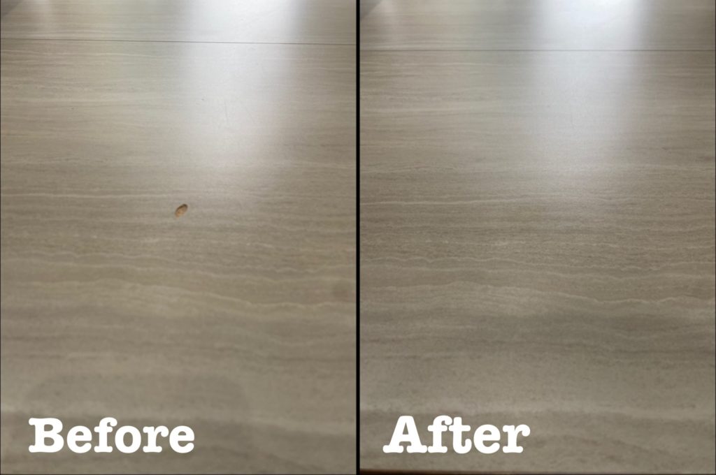 フロアタイル補修ビフォーアフター