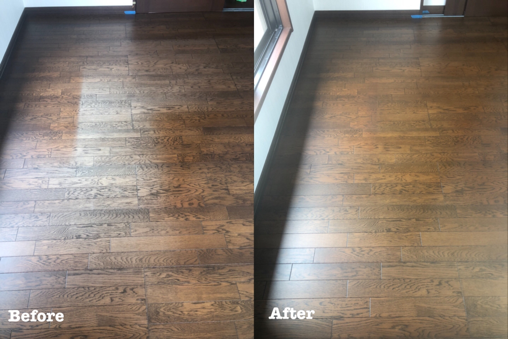 リフォーム工事 フローリングの日焼け補修 / 埼玉県北足立郡伊奈町