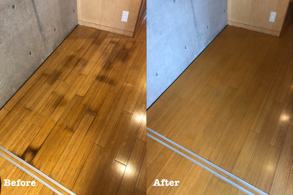 原状回復工事 フローリングのシミ補修 / 埼玉県さいたま市見沼区