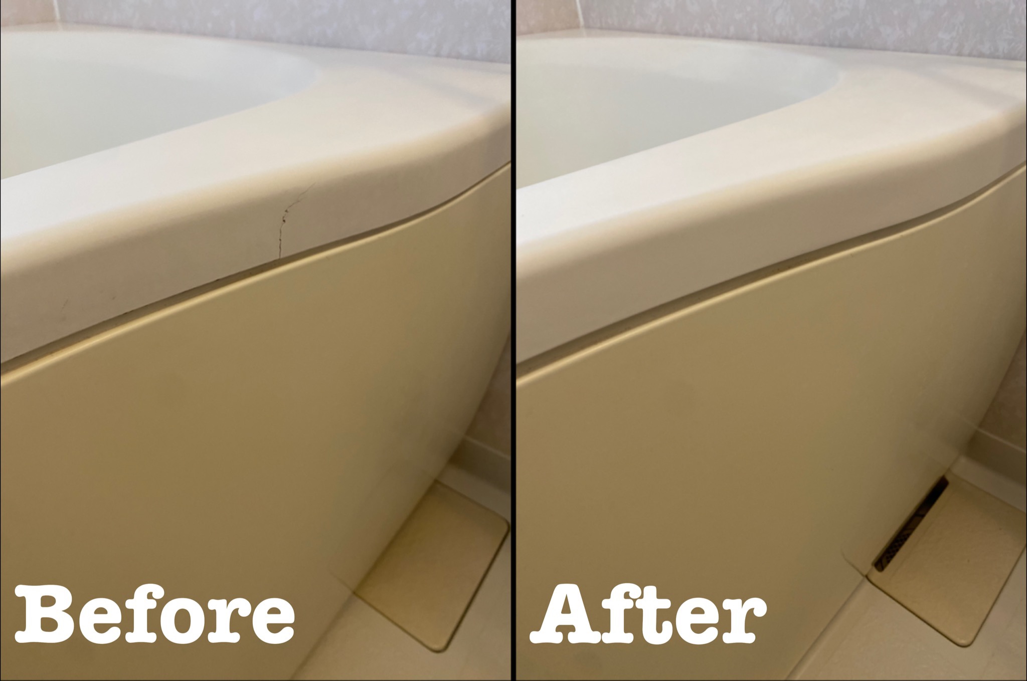 浴槽の縁ひび割れ補修 / 埼玉県和光市