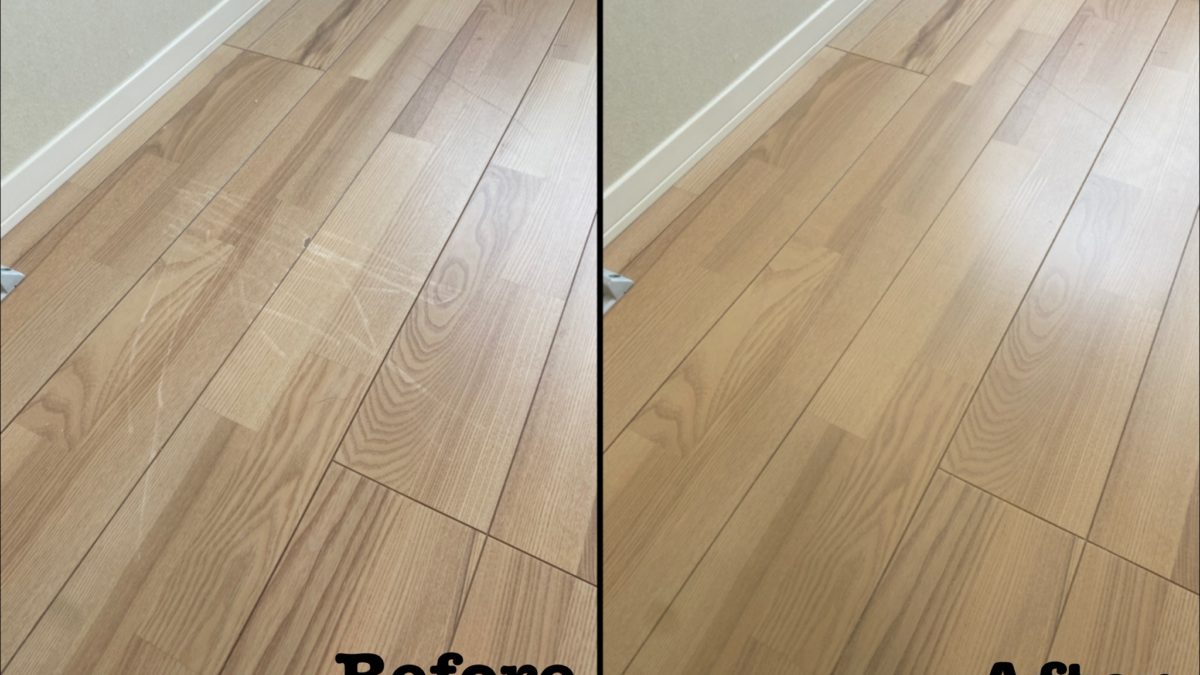 原状回復工事 フローリングの引きずり跡補修 / 埼玉県戸田市