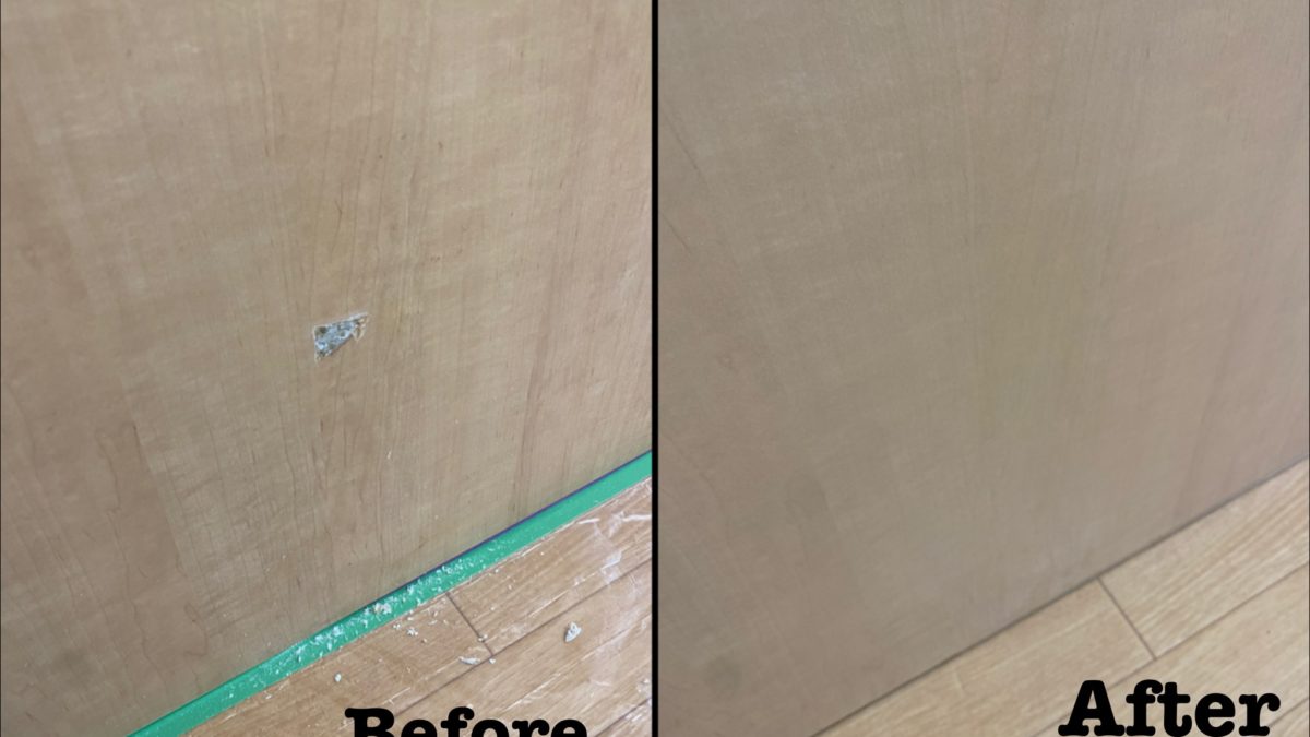 原状回復工事 室内引き戸の傷補修 / 埼玉県桶川市