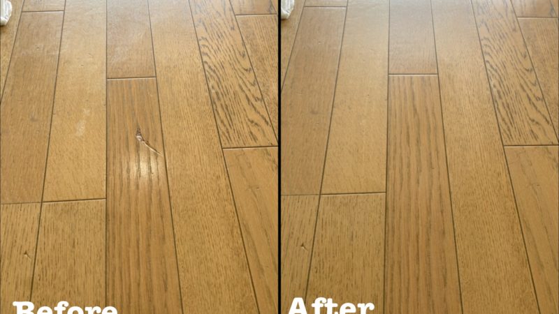 原状回復工事 フローリングの打痕補修 / 埼玉県日高市