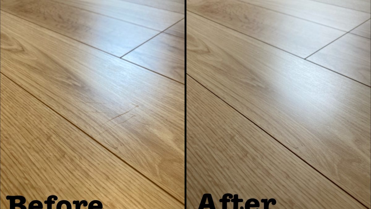 原状回復工事 フローリングの傷補修 / 埼玉県八潮市