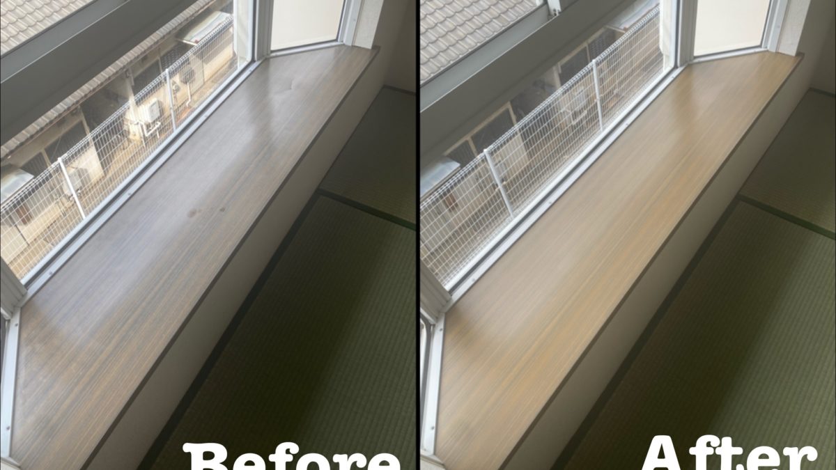 原状回復工事 出窓の天板割れ補修 / 埼玉県さいたま市桜区