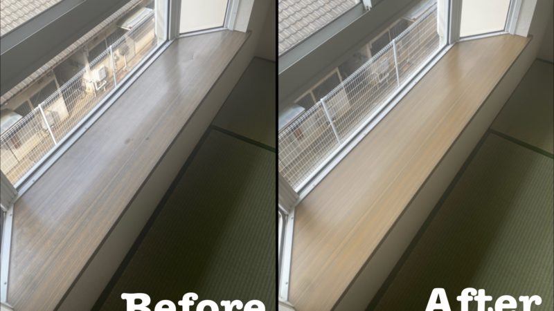 原状回復工事 出窓の天板割れ補修 / 埼玉県さいたま市桜区