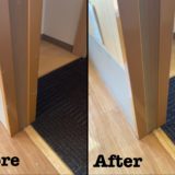 施設の入り口ドア枠の塗装剥がれ / 埼玉県上尾市