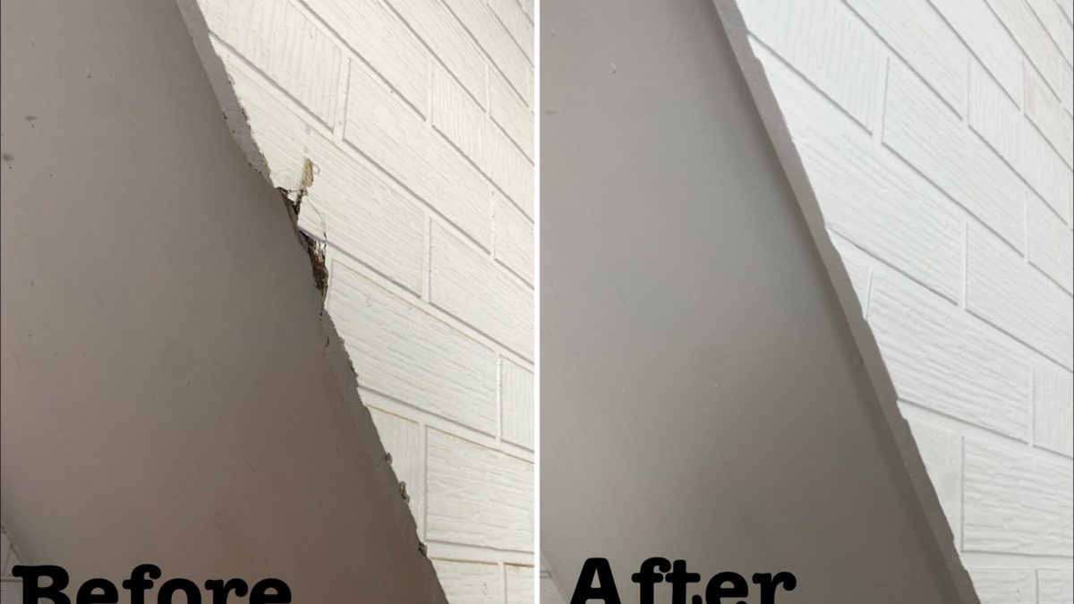 原状回復工事 外壁の破損補修 / 埼玉県志木市