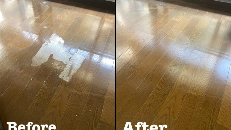 原状回復工事 フローリングの変色補修 / 埼玉県新座市