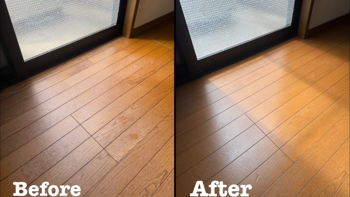 リフォーム 掃き出しフローリング日焼け補修 / 埼玉県越谷市