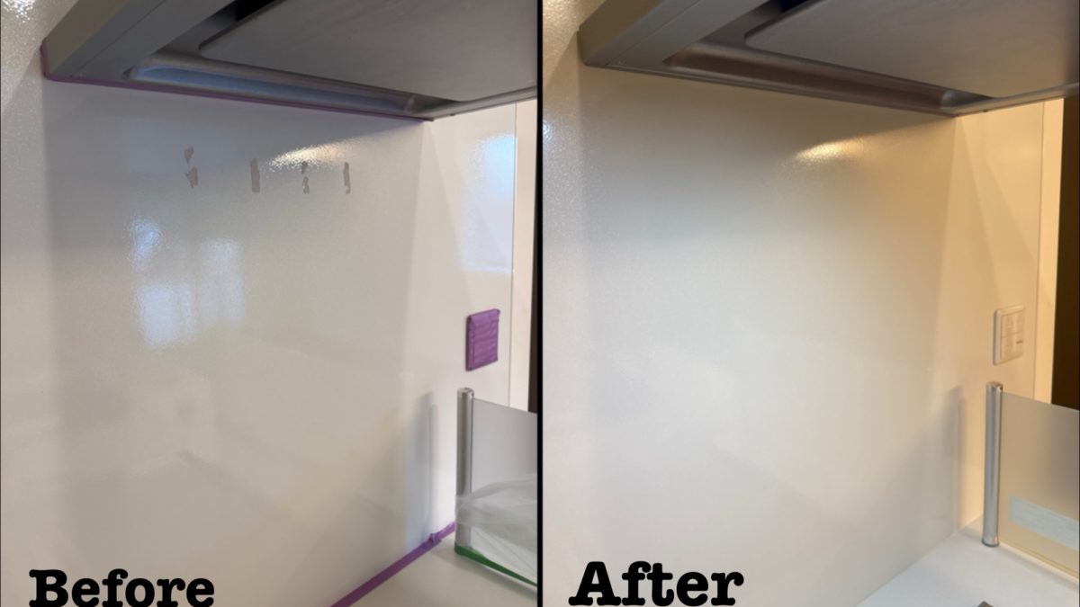 原状回復工事 キッチンパネル表面剥がれ補修 /埼玉県入間市