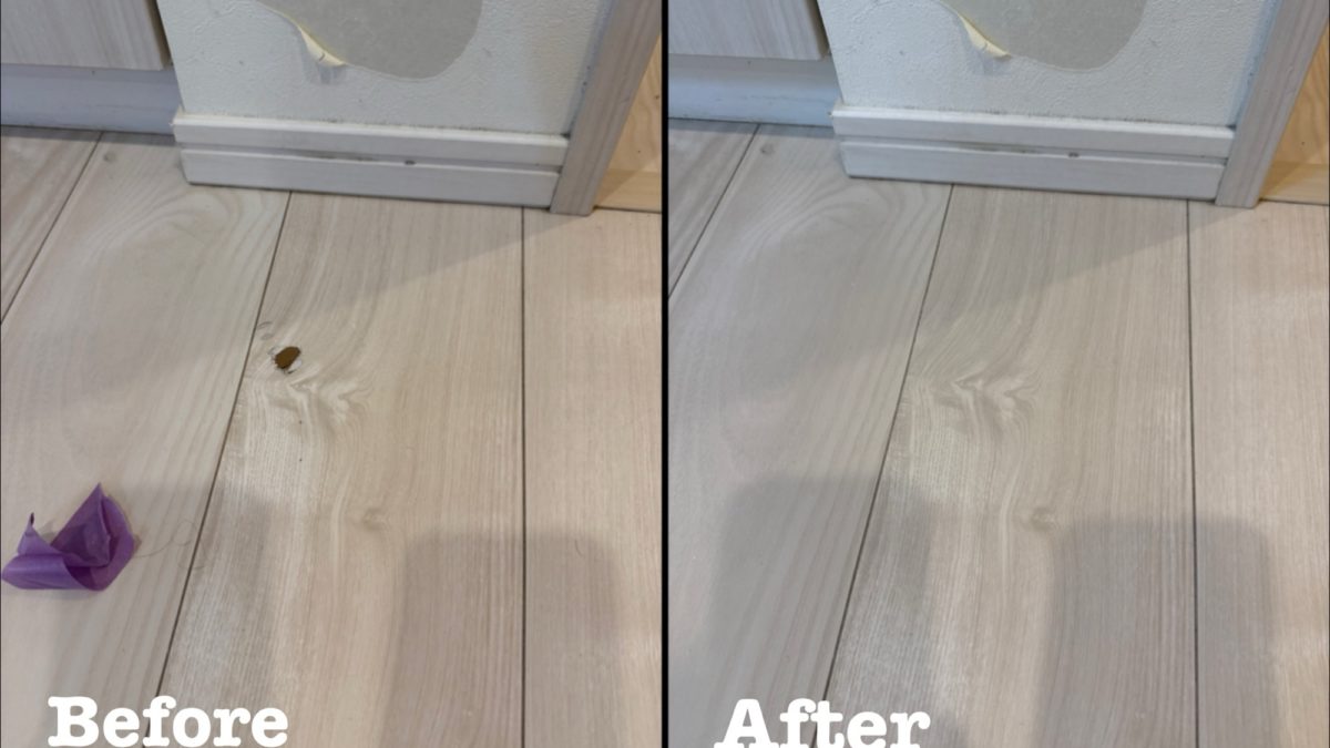 原状回復工事 フローリングの傷補修 / 埼玉県入間市