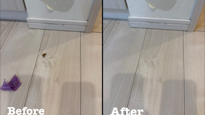 原状回復工事 フローリングの傷補修 / 埼玉県入間市