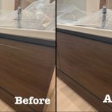 原状回復工事 キッチン引き出し表面プリント剥がれ補修 / 埼玉県久喜市