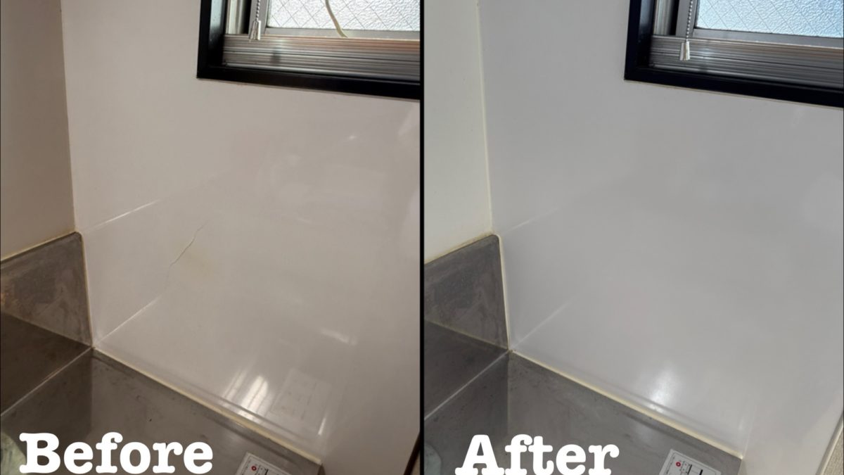 原状回復工事 キッチンパネルひび割れ / 埼玉県蕨市