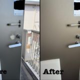 原状回復工事 玄関扉シート破れ補修 / 埼玉県さいたま市西区